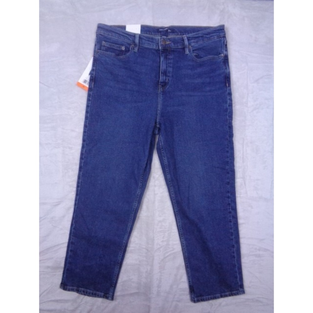 Calvin Klein Women's High Rise Straight Leg Ankle Jeans Dark Blue Size 16 - Picture 2 of 6
